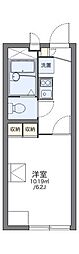 レオパレスラッキーハイムF 1Kの間取図画像