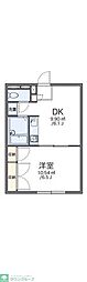 レオパレス中津川 1DKの間取図画像