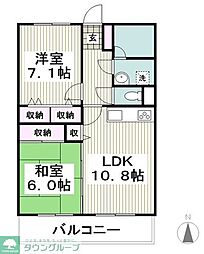 湘南アイランドコースト 2LDKの間取図画像