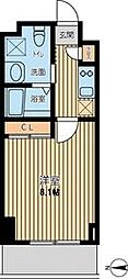 S-FORT小田原栄町 1Kの間取図画像