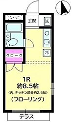 レイモンドハウスA ワンルームの間取図画像