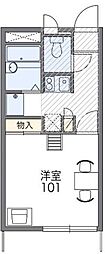 レオパレスBay 1Kの間取図画像