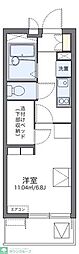 エクレールK下大槻 1Kの間取図画像