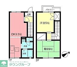 ハイネス井上 2DKの間取図画像