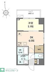 マイシティ厚木中町 1DKの間取図画像