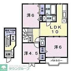 フォレストハイツB 3LDKの間取図画像