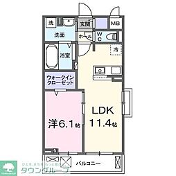 ル グランシャリオ 1LDKの間取図画像