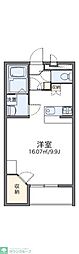 レオパレスエスポアール3 1Kの間取図画像