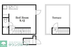 AKATSUKI Arc Terrace ワンルームの間取図画像
