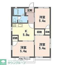 グリーンハイツ 3Kの間取図画像