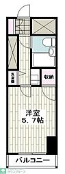 アーバンヒルズ湘南平塚第2 ワンルームの間取図画像