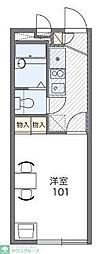 レオパレスUG 1Kの間取図画像