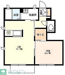 フリージア 1LDKの間取図画像