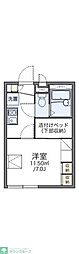 レオパレススズキ2号棟 1Kの間取図画像