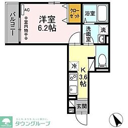 エムズバーレイ湘南平塚 1Kの間取図画像