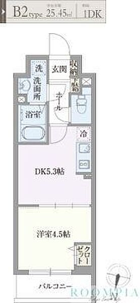 ルネサンスコート自由が丘 302｜東京都世田谷区奥沢２丁目(賃貸マンション1DK・3階・25.45㎡)の写真 その2