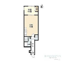 ウェルスクエア目黒祐天寺 1階1LDKの間取り