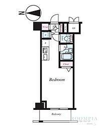 ガリシア上池台 ワンルームの間取図画像