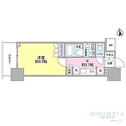 スタイリオ品川中延 1Kの間取図画像