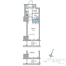 ルフォンプログレ渋谷ヒルトップ 1Kの間取図画像
