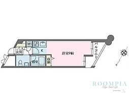 ドゥーエ学芸大学 ワンルームの間取図画像