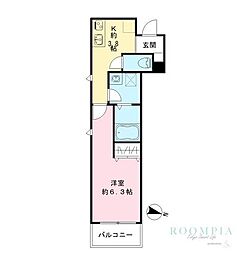 メゾン クレスト 1Kの間取図画像