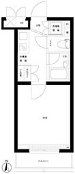 ルーブル中目黒弐番館 1Kの間取図画像