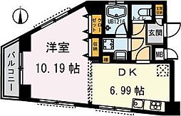 GRANHILLS馬込 1DKの間取図画像