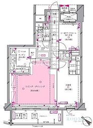 ピアース中目黒ローレルアイ 1SLDKの間取図画像