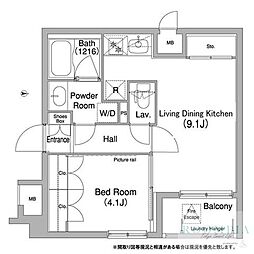 コンフォリア目黒長者丸 1LDKの間取図画像