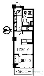 アクティ目黒駅前1号棟 1LDKの間取図画像