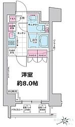 ステラメゾン三軒茶屋 1Kの間取図画像