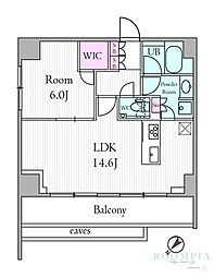 アーバンパークグラン代官山 1LDKの間取図画像