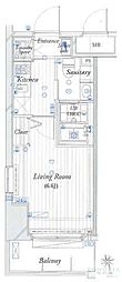 THEパームス東武練馬 1Kの間取図画像