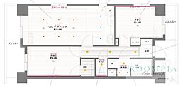 PRIMEURBAN目黒リバーフロント 2LDKの間取図画像