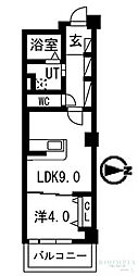 アクティ目黒駅前1号棟 1LDKの間取図画像
