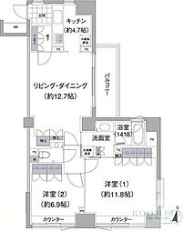 アビティ目黒 2LDKの間取図画像