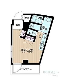 ハーモニー・コート ワンルームの間取図画像