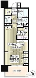 パークリュクス目黒 1LDKの間取図画像
