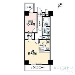 プレール・ドゥーク田園調布南 1Kの間取図画像
