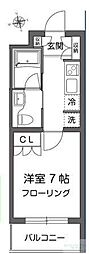 ガーデン用賀 1Kの間取図画像