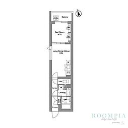スタイリオ桜新町 1LDKの間取図画像