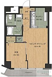 ヒルズ代官山 1LDKの間取図画像