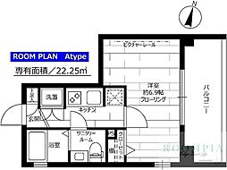 ステージグランデ三軒茶屋アジールコート 1Kの間取図画像