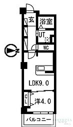 アクティ目黒駅前1号棟 1LDKの間取図画像