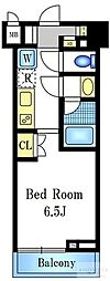 ZOOM品川南 1Kの間取図画像