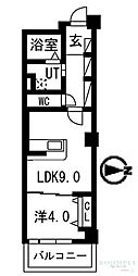 アクティ目黒駅前1号棟 1LDKの間取図画像