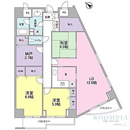 グランドメゾン三軒茶屋 3SLDKの間取図画像