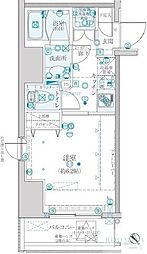 クレイシア五反田駅前 1Kの間取図画像