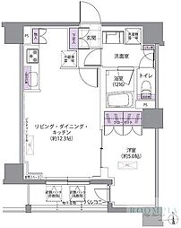 IVYWEST 1LDKの間取図画像